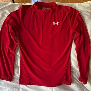 Under Armour Red Long Sleeve Fitted Heat Gear Compression/Base Layer Shirt